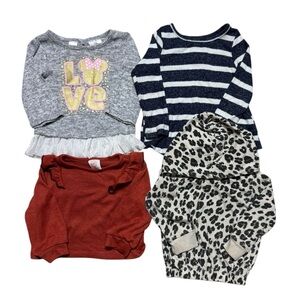 Toddler Baby Girl Winter Long Sleeve Tops Bundle Lot | 12M | Disney, and more